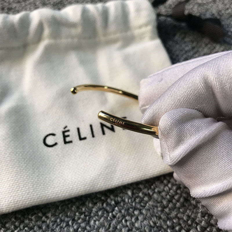 Celine Women Knot Extra-Thin Bracelet in Brass with Rhodium Finish-Gold - image 6