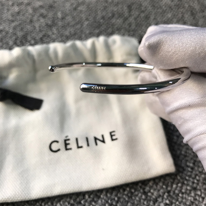 Celine Women Knot Extra-Thin Bracelet in Brass with Rhodium Finish-Silver - image 4
