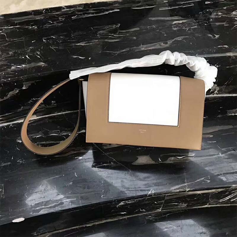 Close-up of gold-tone clasp on Celine Women Medium Frame Bag