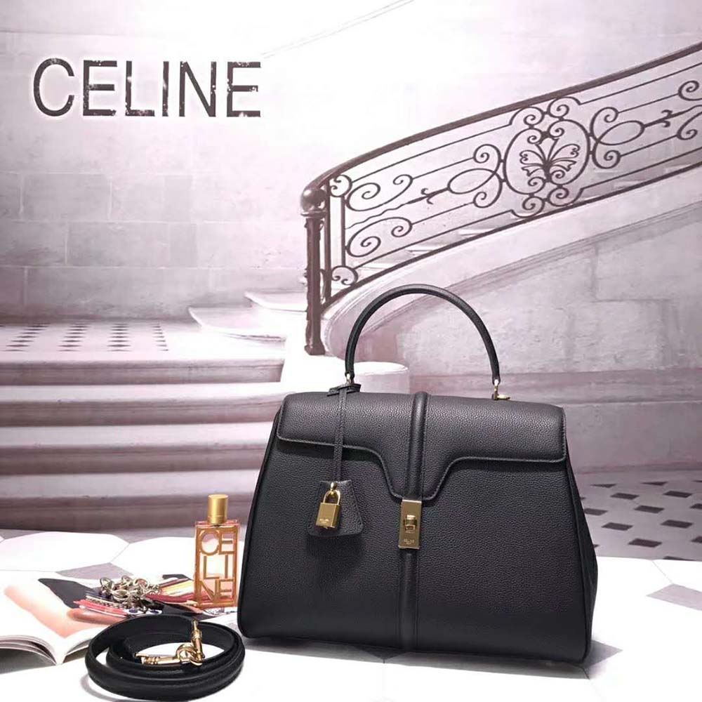 Close-up of gold hardware detail on Celine Women Medium16 Bag