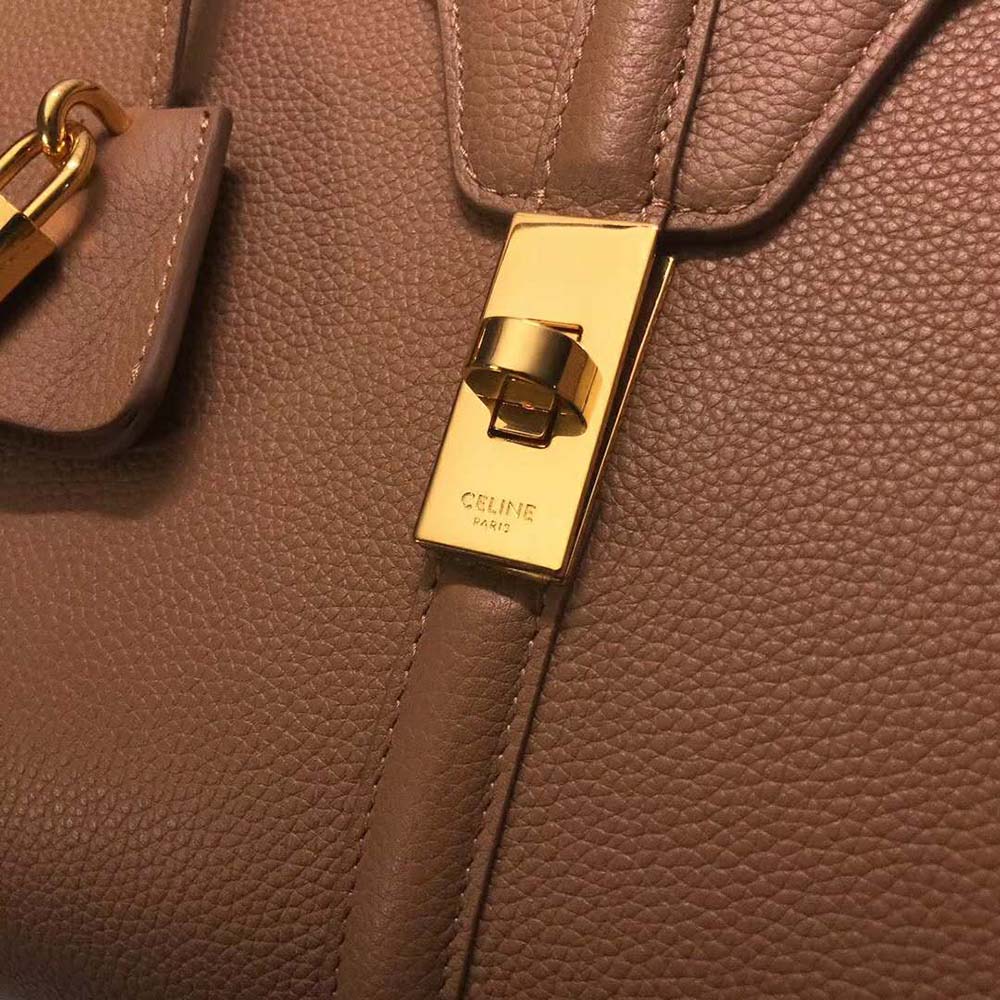Celine Women Medium16 Bag in Grained Calfskin-Brown - image 11