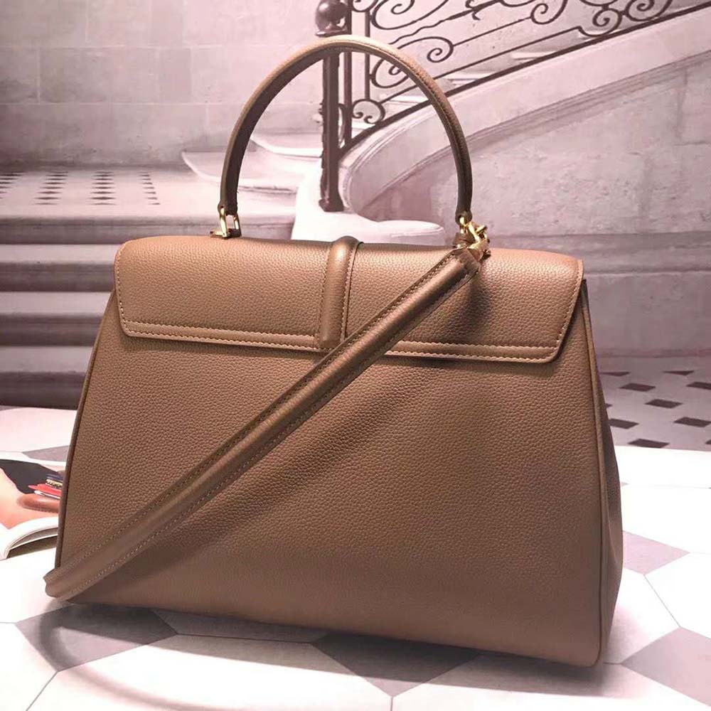 Celine Women Medium16 Bag in Grained Calfskin-Brown - image 4