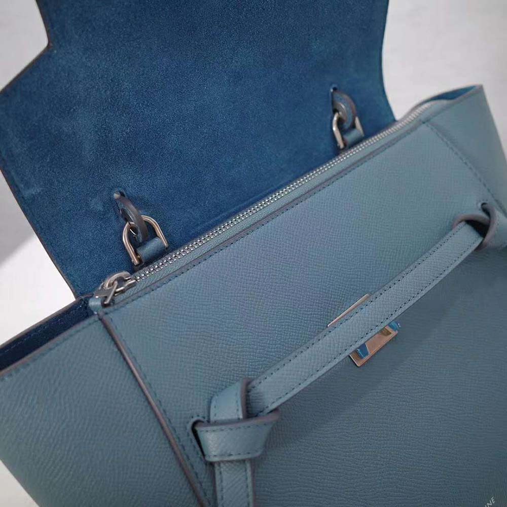 Celine Women Micro Belt Bag in Grained Calfskin-Navy - image 6