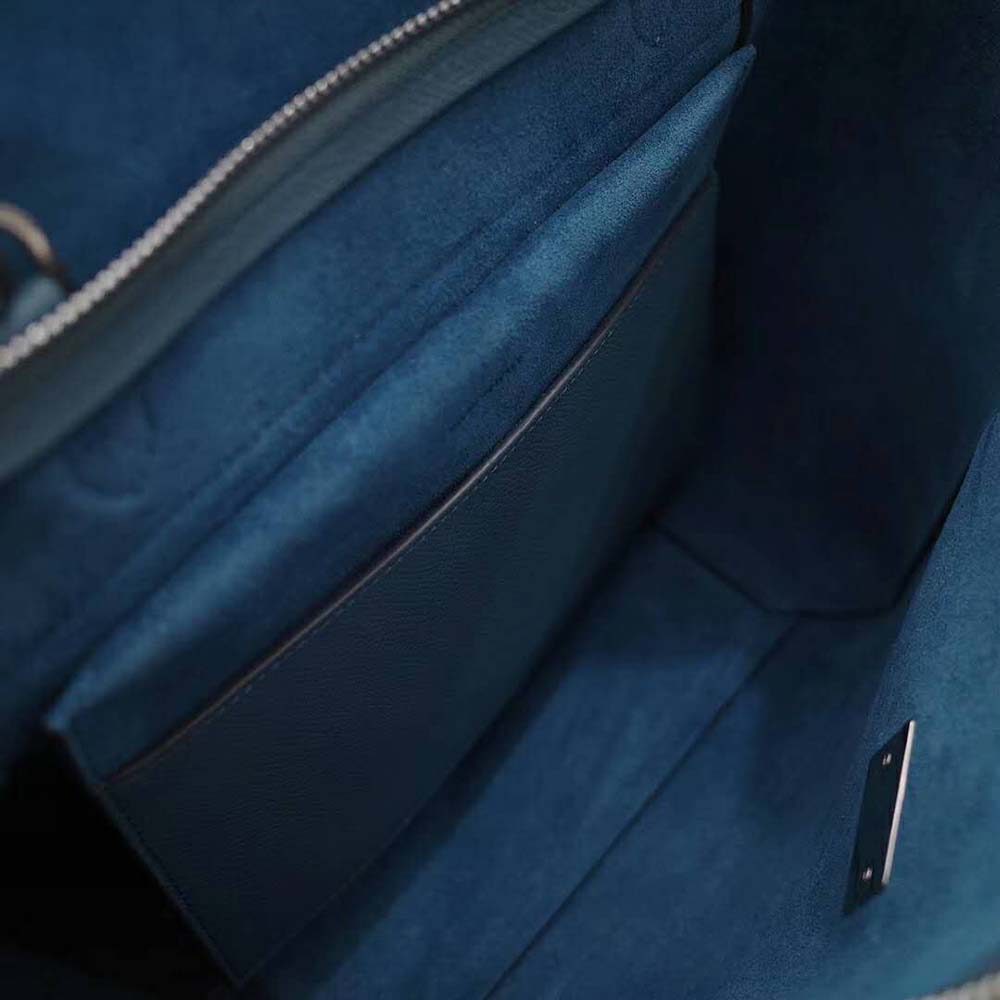 Celine Women Micro Belt Bag in Grained Calfskin-Navy - image 10
