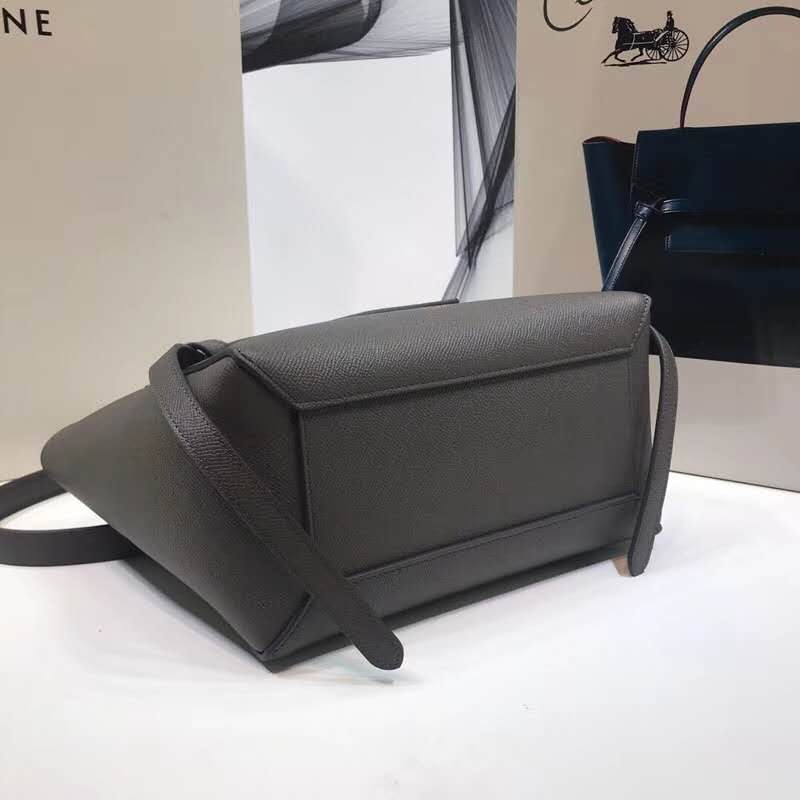 Celine Women Micro Belt Bag in Grained Calfskin-Silver - image 5