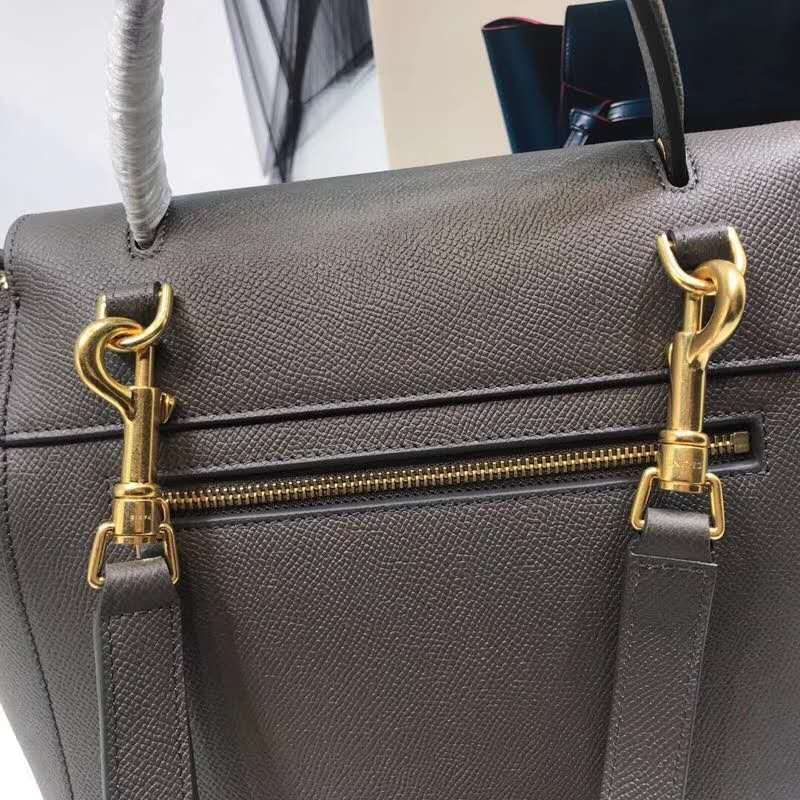 Celine Women Micro Belt Bag in Grained Calfskin-Silver - image 6