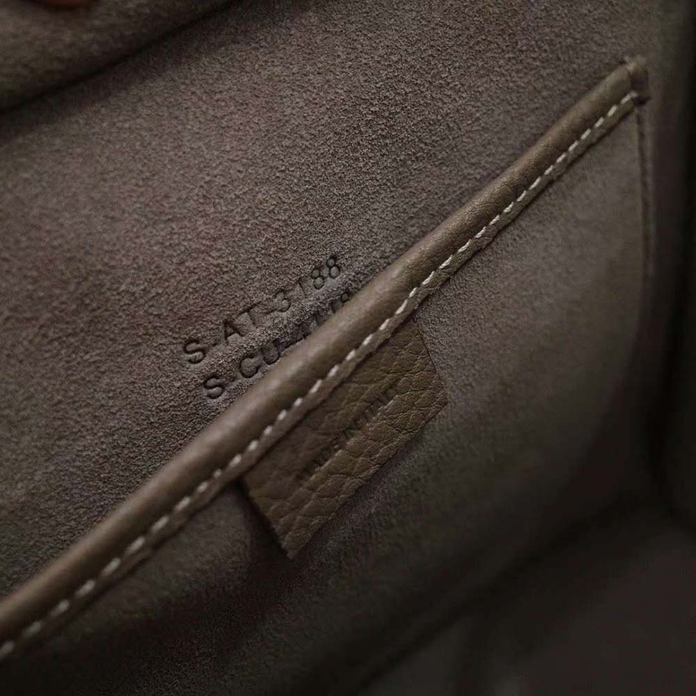 Celine Women Micro Luggage Handbag in Drummed Calfskin-Brown - image 7