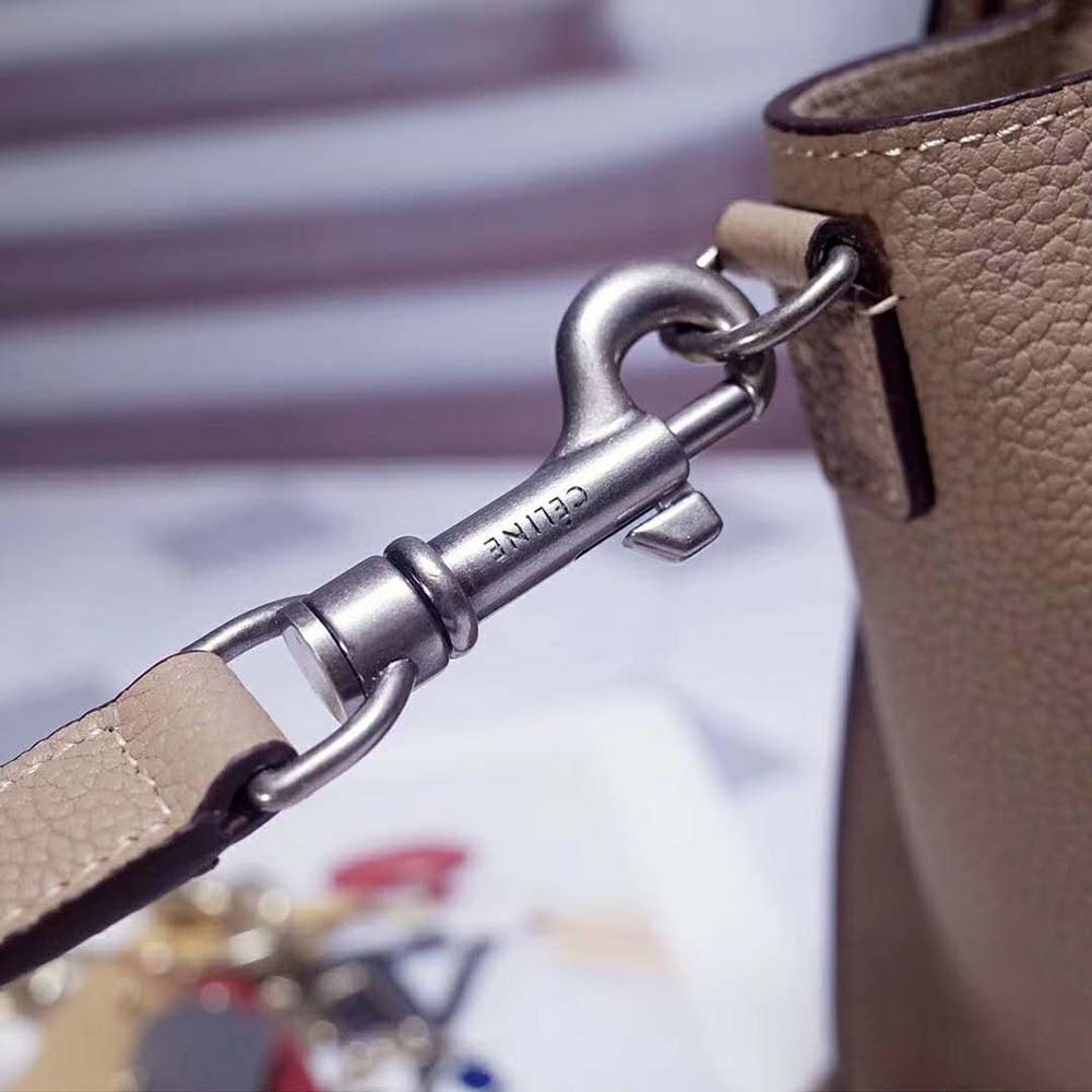 Celine Women Micro Luggage Handbag in Drummed Calfskin-Sandy - image 10