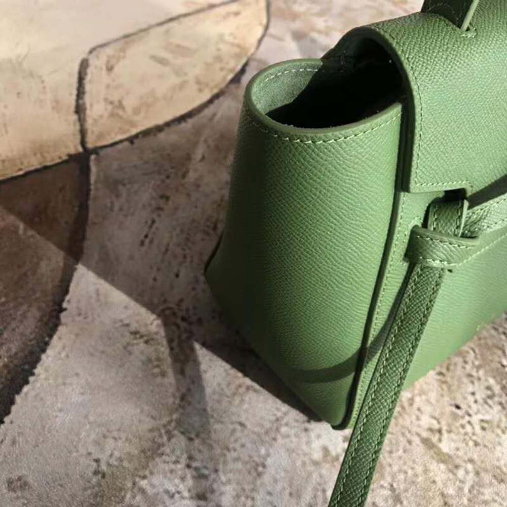 Celine Women Nano Belt Bag in Grained Calfskin Bag-Green - image 8