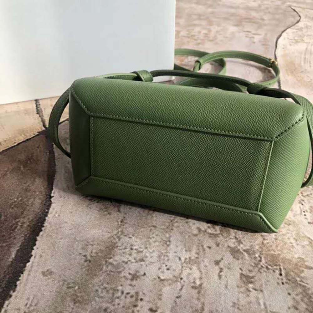 Celine Women Nano Belt Bag in Grained Calfskin Bag-Green - image 4