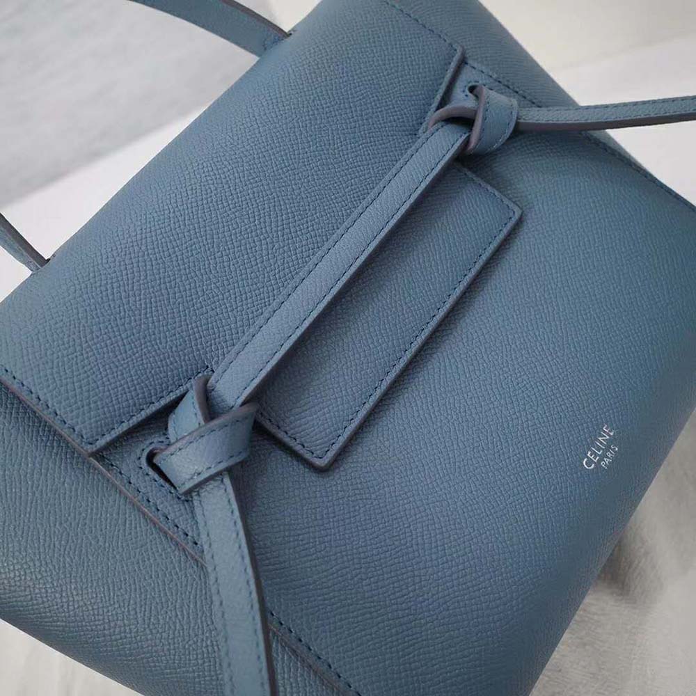 Close-up of gold-tone clasp on Celine Women Nano Belt Bag Navy
