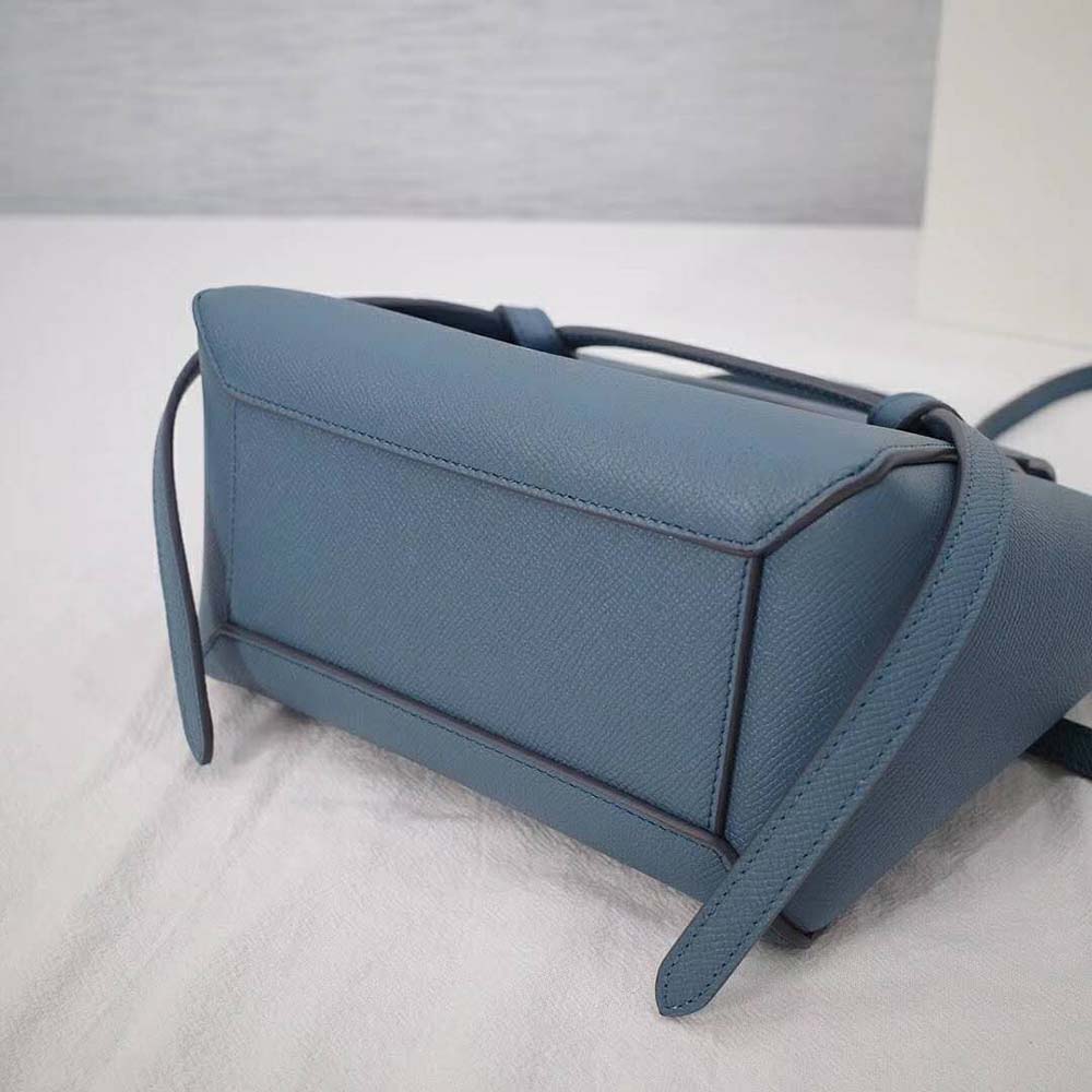 Celine Women Nano Belt Bag in Grained Calfskin Bag-Navy - image 7