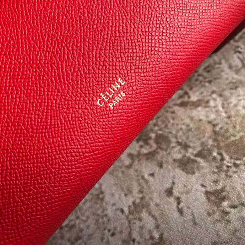 Celine Women Nano Belt Bag in Grained Calfskin Bag-Red - image 10