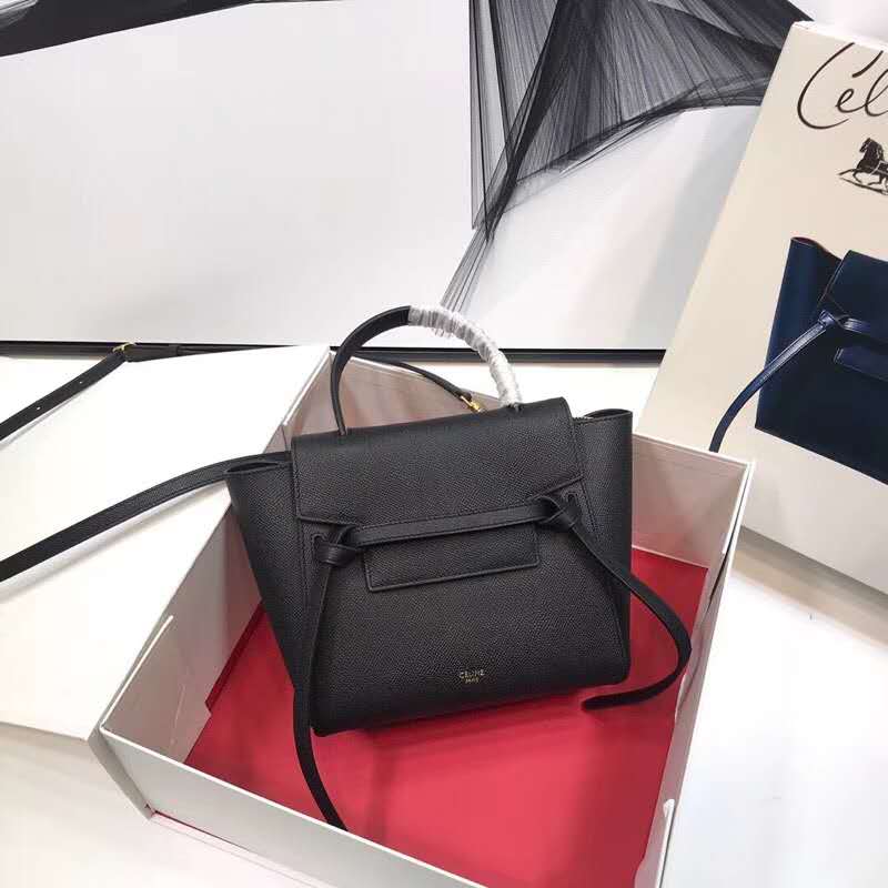 Close-up of silver hardware on Celine Women Nano Belt Bag