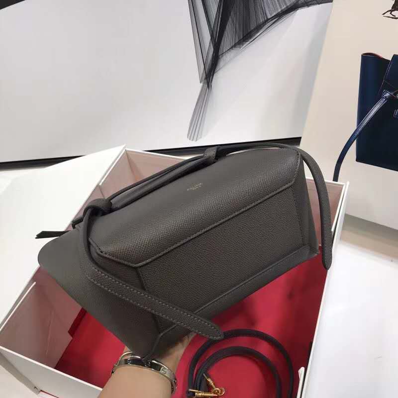 Celine Women Nano Belt Bag in Grained Calfskin-Silver - image 4