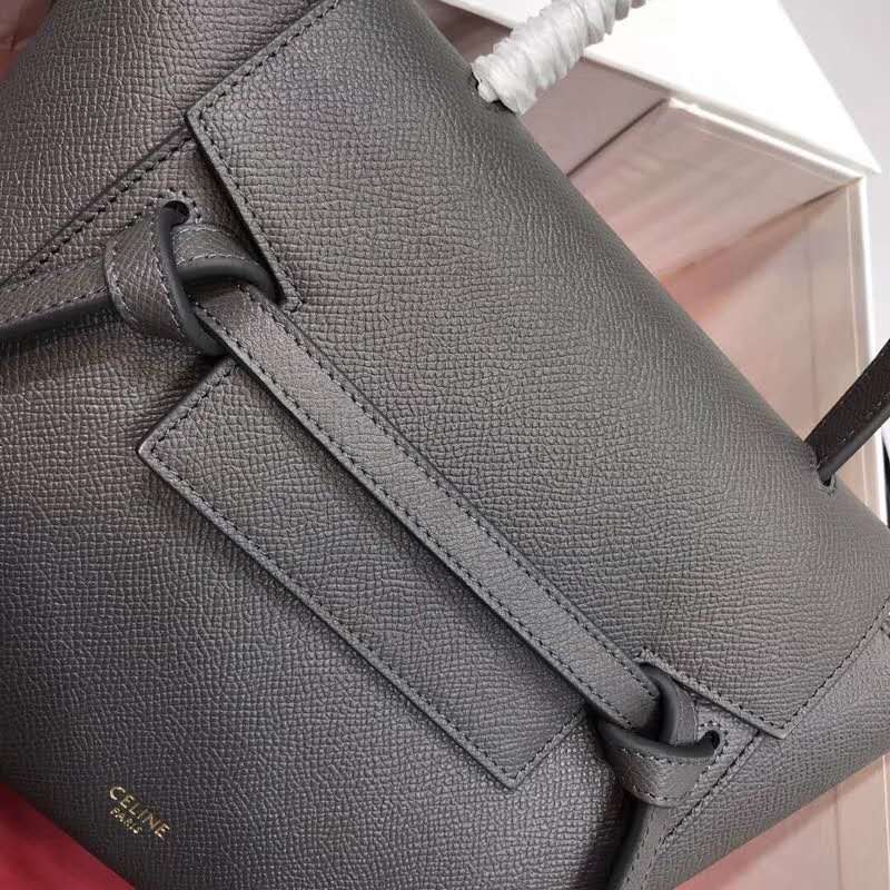 Celine Women Nano Belt Bag in Grained Calfskin-Silver - image 7