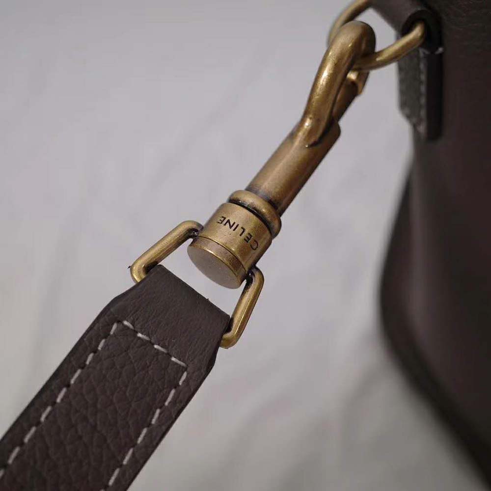 Celine Women Nano Luggage Bag in Drummed Calfskin-Brown - image 9