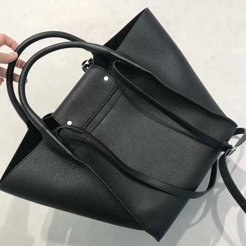 Side angle showing the compact silhouette of Celine Women Small Big Bag