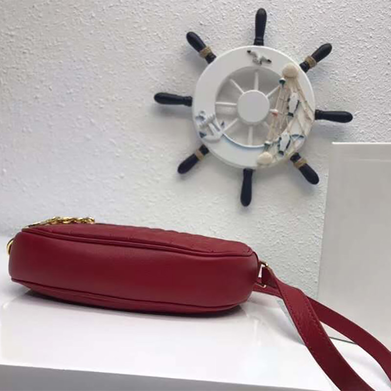 Celine Women Small C Charm Bag in Quilted Calfskin-Red - image 5