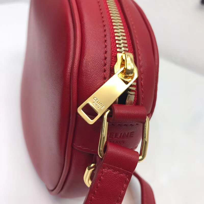 Celine Women Small C Charm Bag in Quilted Calfskin-Red - image 9