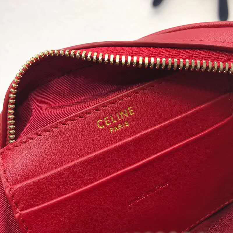 Celine Women Small C Charm Bag in Quilted Calfskin-Red - image 10