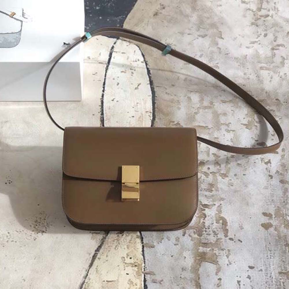 Close-up of gold-tone hardware on Celine Women Small Classic Bag