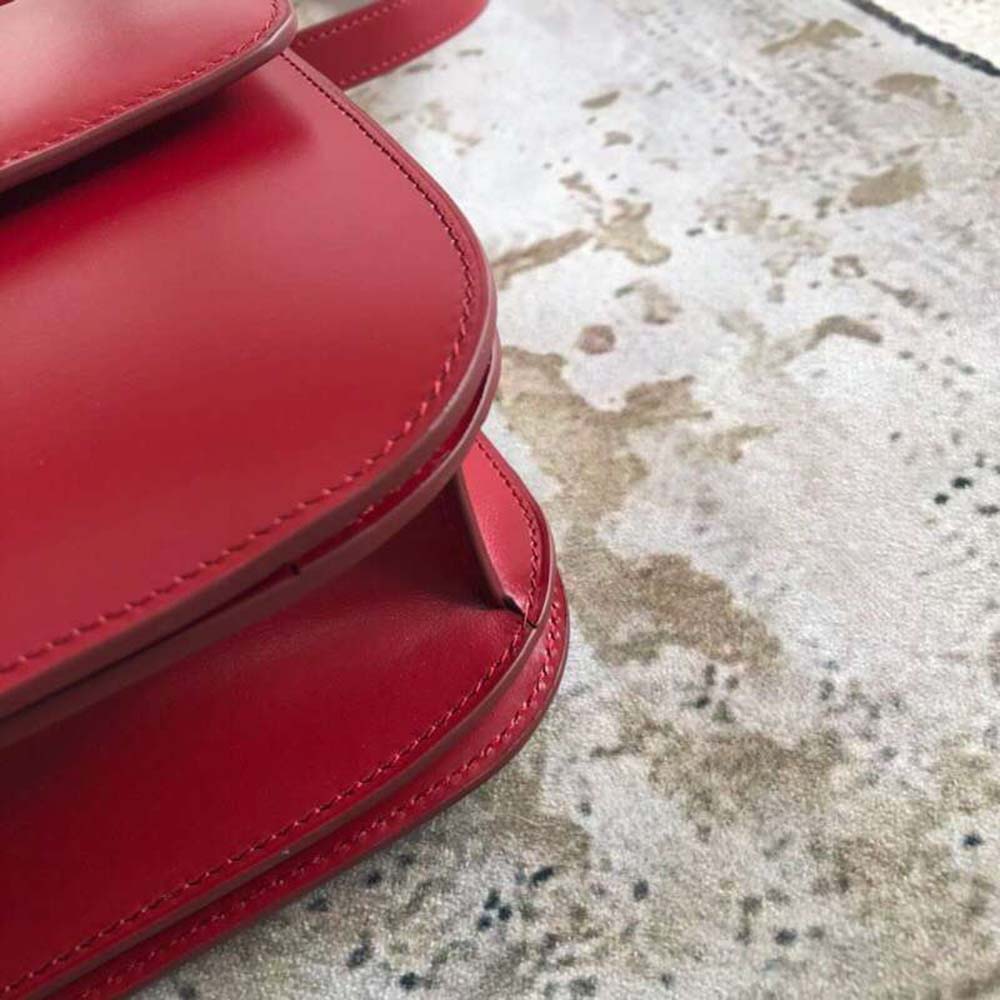 Celine Women Small Classic Bag in Box Calfskin Leather-Red - image 12