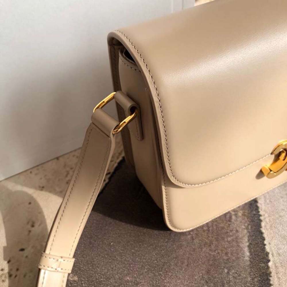 Celine Women Teen Triomphe Bag in Shiny Calfskin-Sandy - image 7