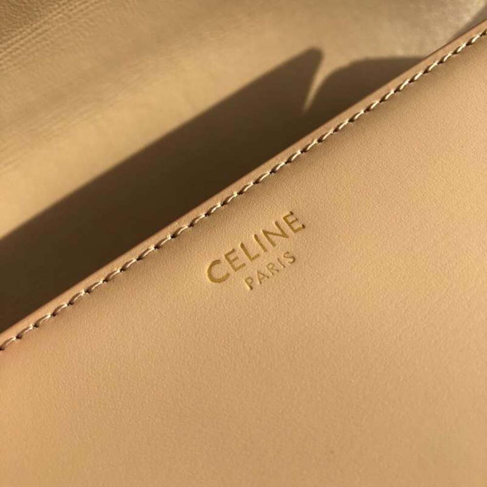 Celine Women Teen Triomphe Bag in Shiny Calfskin-Sandy - image 13