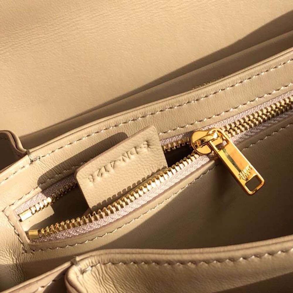 Celine Women Teen Triomphe Bag in Shiny Calfskin-Sandy - image 9
