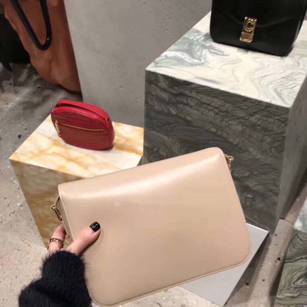 Celine Women Teen Triomphe Bag in Shiny Calfskin-Sandy - image 5