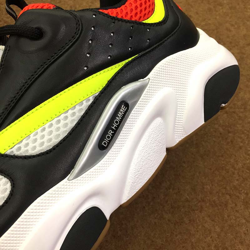Dior Men Black Red Yellow Canvas and Calfskin Trainer - image 6