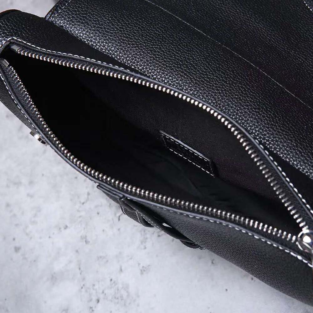 Dior Men Saddle Bag in Black Calfskin - image 6