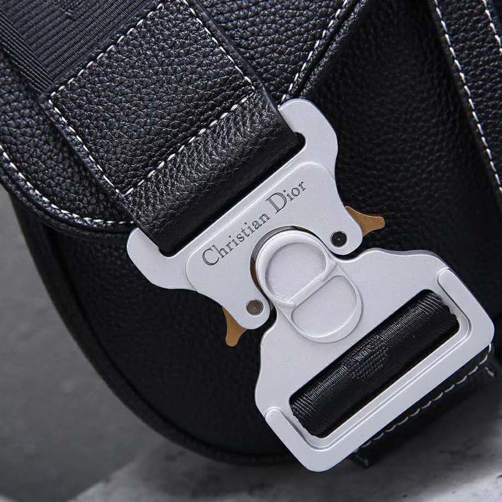Dior Men Saddle Bag in Black Calfskin - image 8