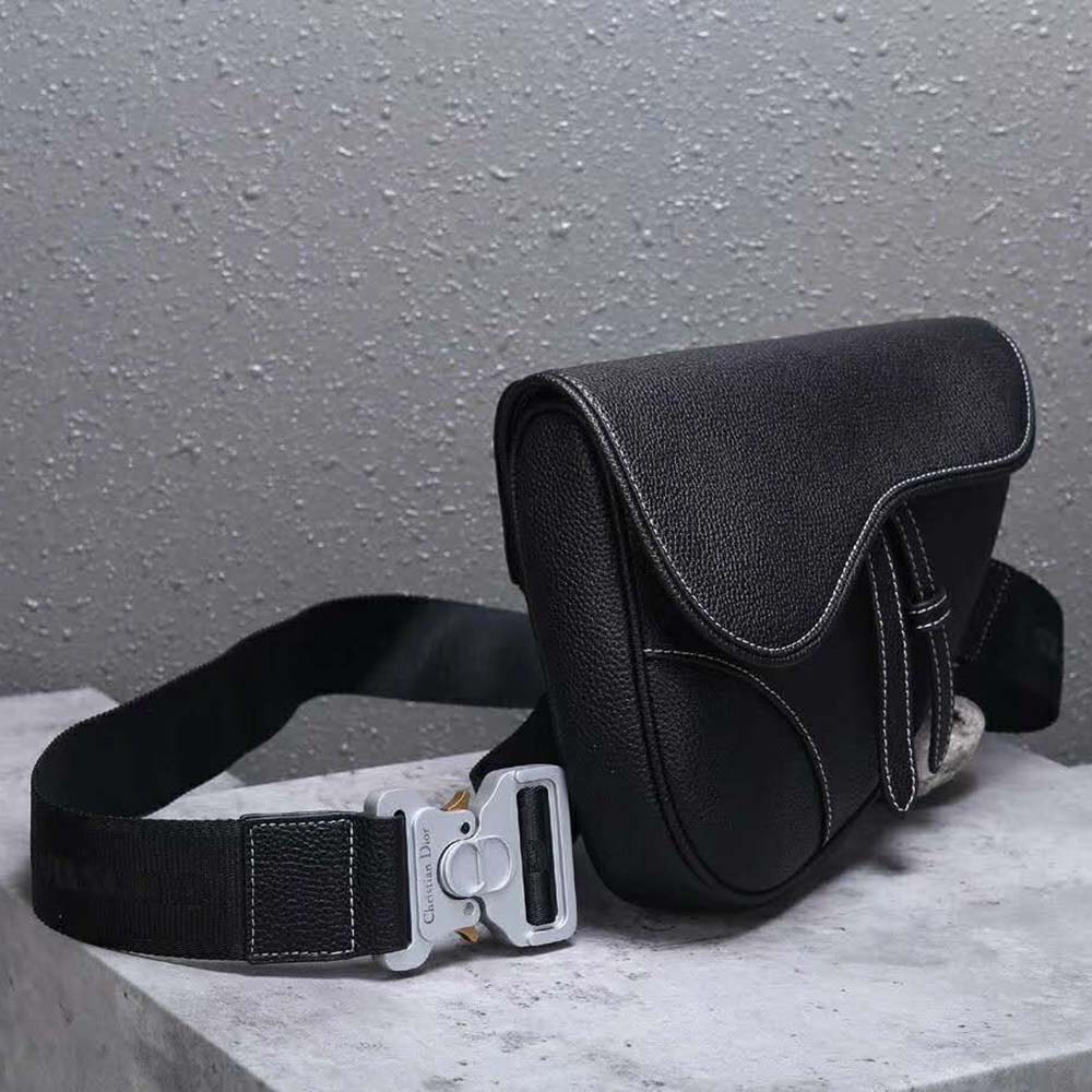 Dior Men Saddle Bag in Black Calfskin - image 5