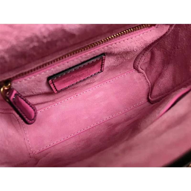 Dior Mini Lady Dior Bag with Chain Pink Metallic Calfskin - image 7