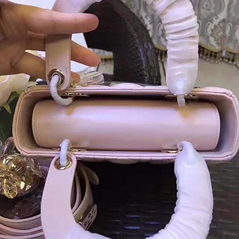 Dior My Lady Dior Bag in Cannage Lambskin-Pink - image 6