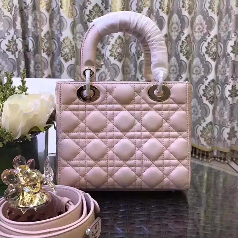 Dior My Lady Dior Bag in Cannage Lambskin-Pink - image 4