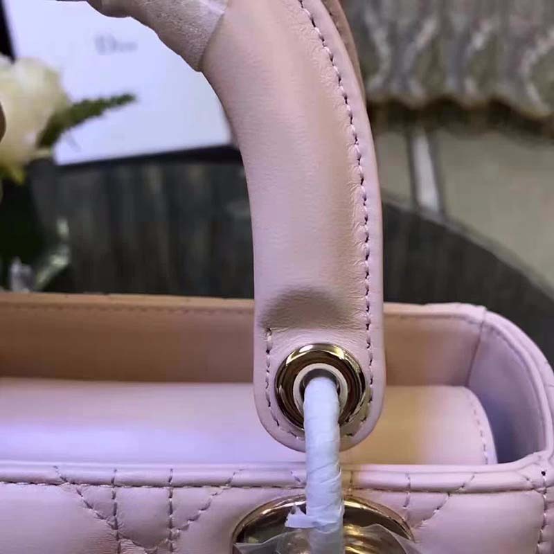 Dior My Lady Dior Bag in Cannage Lambskin-Pink - image 8