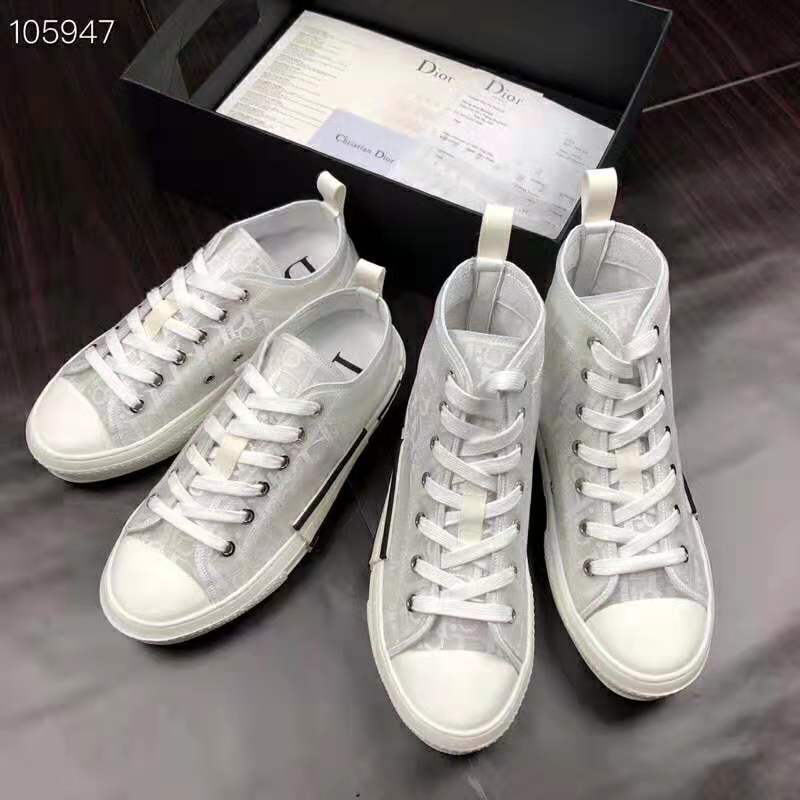 Dior Unisex B23 High-Top Dior Oblique Sneaker-White - image 6