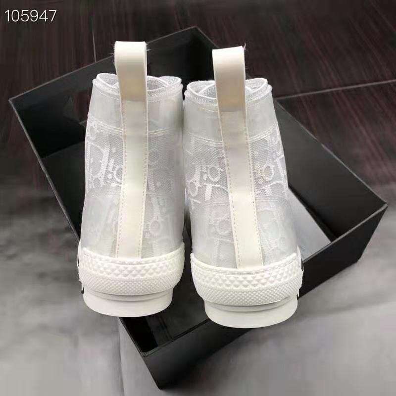 Dior Unisex B23 High-Top Dior Oblique Sneaker-White - image 4