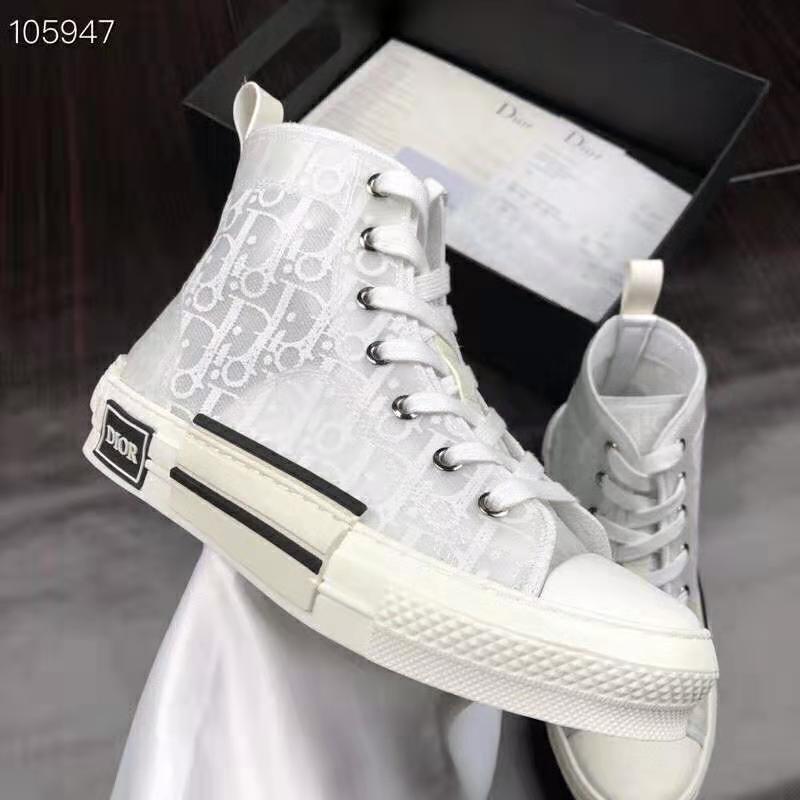 Dior Unisex B23 High-Top Dior Oblique Sneaker-White - image 7