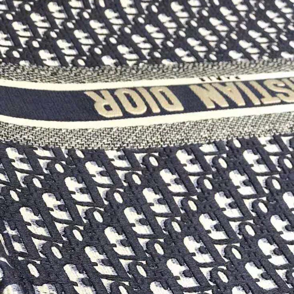 Dior Women Book Tote Dior Oblique Bag in Embroidered Canvas-Silver - image 7