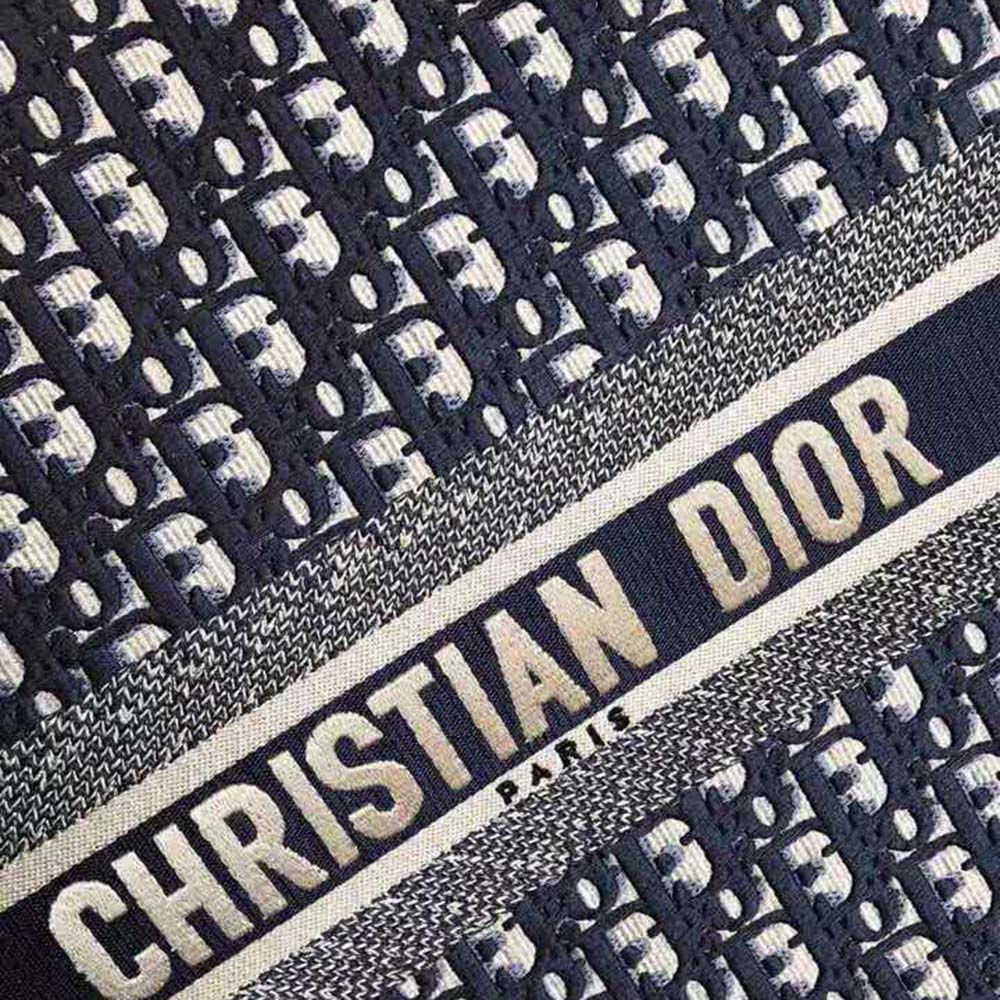 Dior Women Book Tote Dior Oblique Bag in Embroidered Canvas-Silver - image 5