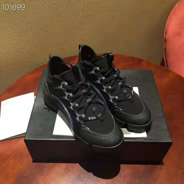 Top view showing lace-up closure on Dior Women D-Connect Sneaker-Black