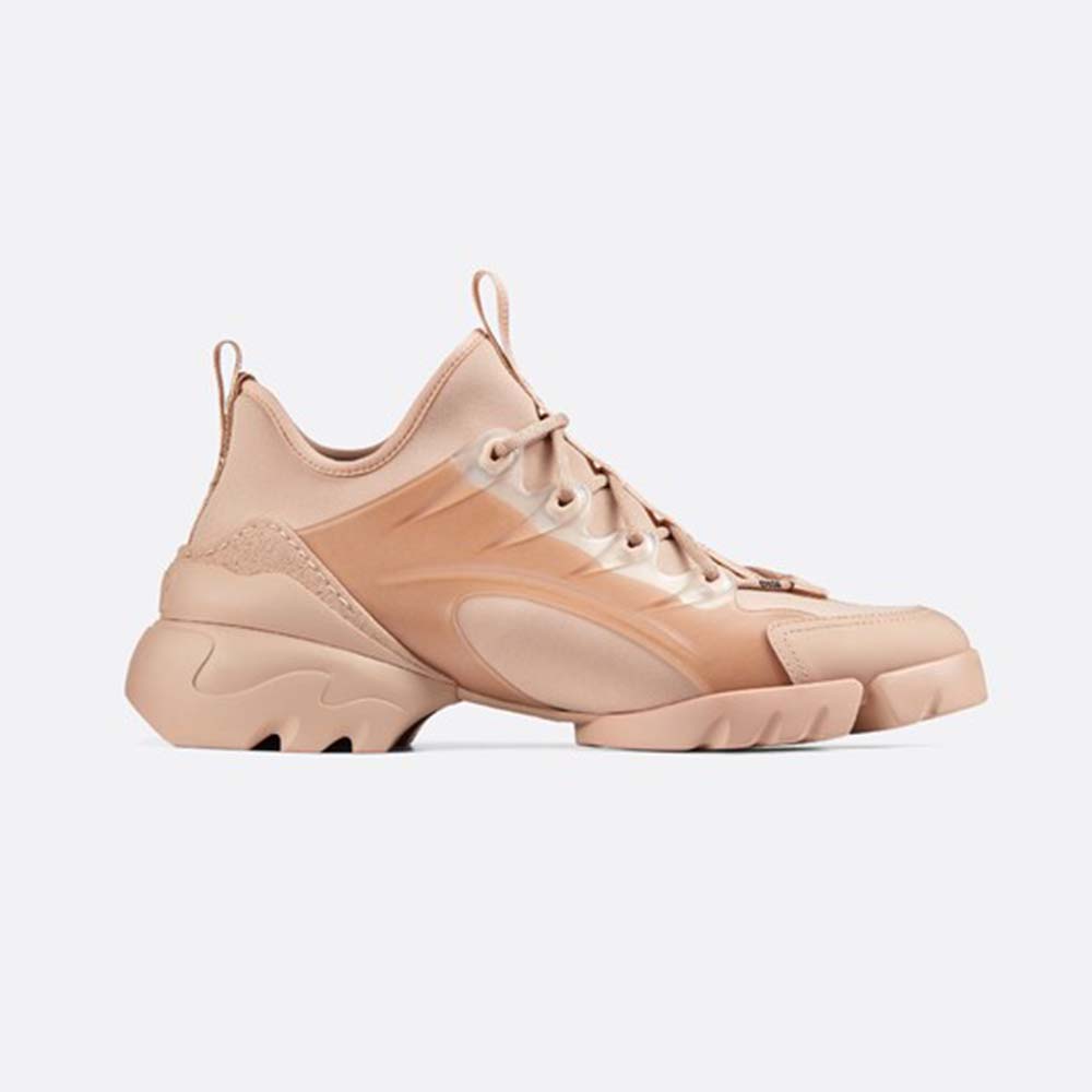 Side view of Dior Women D-Connect Sneaker-Sandy high-top sneaker