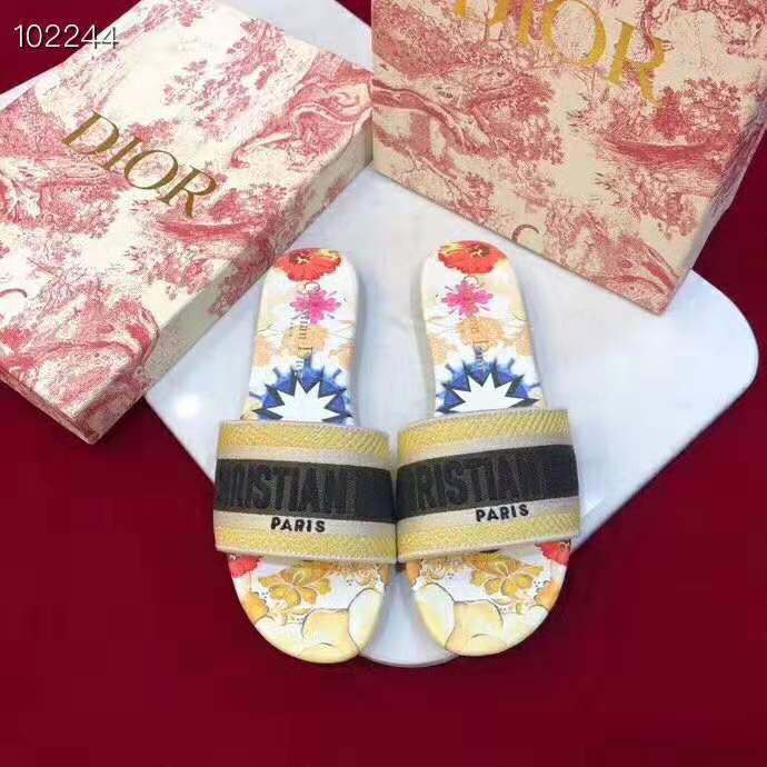 Dior Women D-Way Kaleidiorscopic Slide-Yellow - image 5