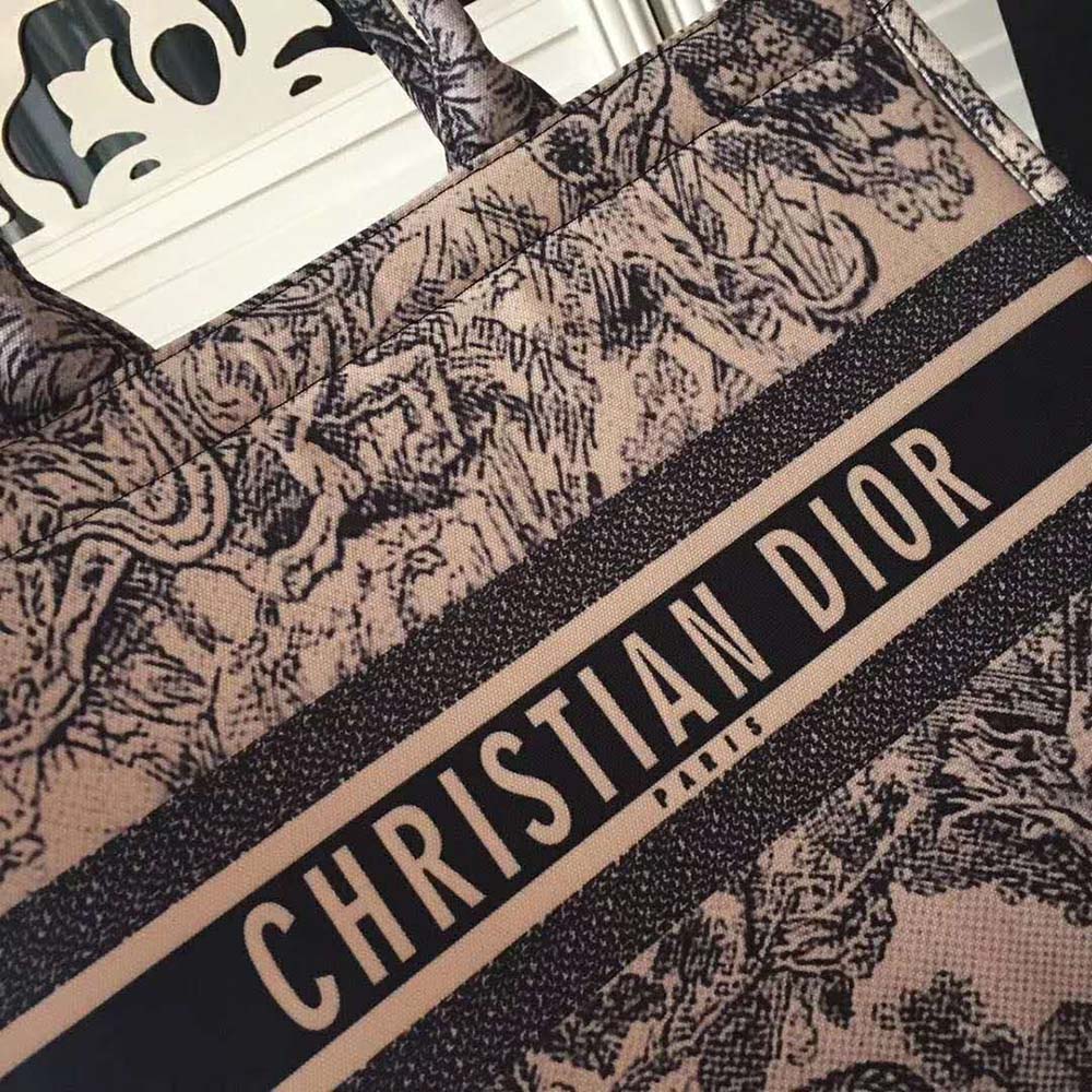 Dior Women Dior Book Tote Toile De Jouy Bag-Navy - image 7