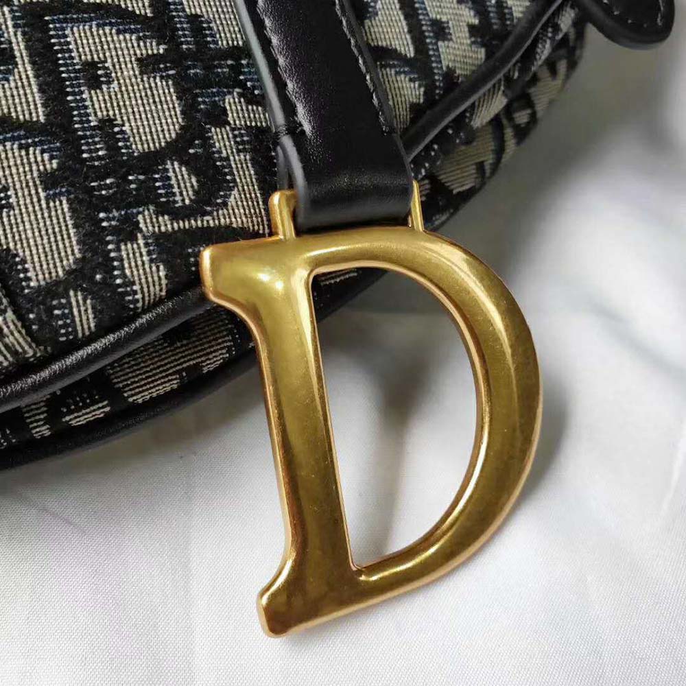 Dior Women Dior Oblique Saddle Bag-Navy - image 5