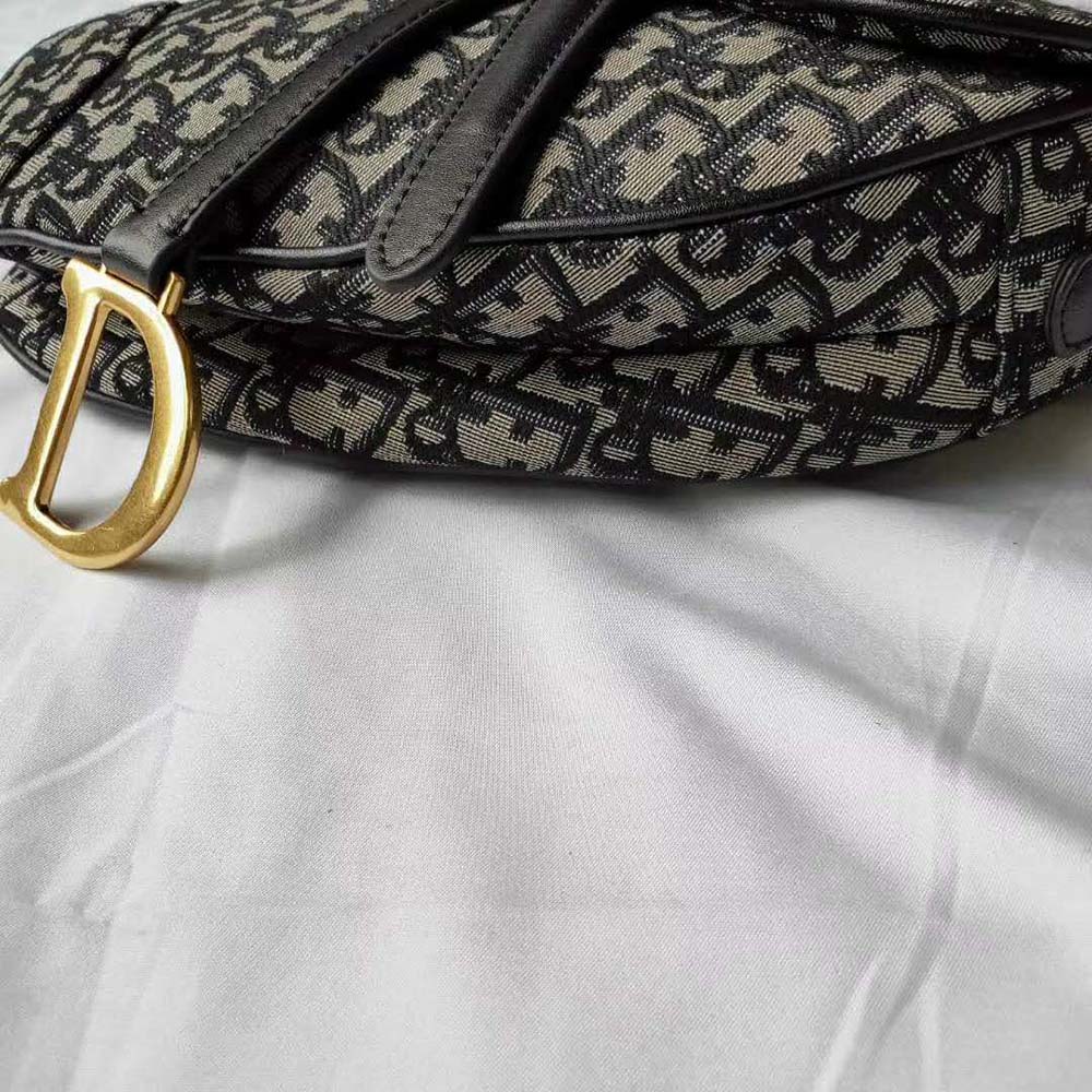 Dior Women Dior Oblique Saddle Bag-Navy - image 8
